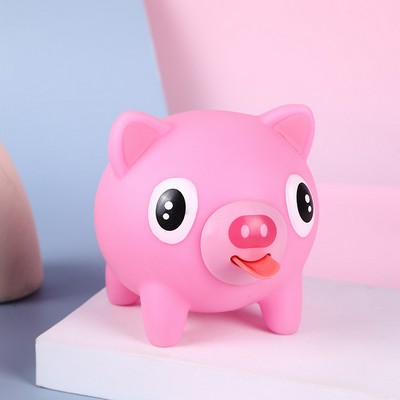 Pink Pig Squeeze Tongue Stress Ball