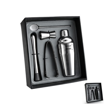 Cocktail Shaker Set 5 Piece Stainless Steel Bartender Kit