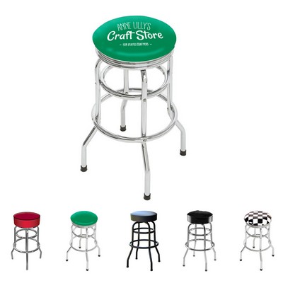 Swivel Bar Stool with Chrome Plated Legs