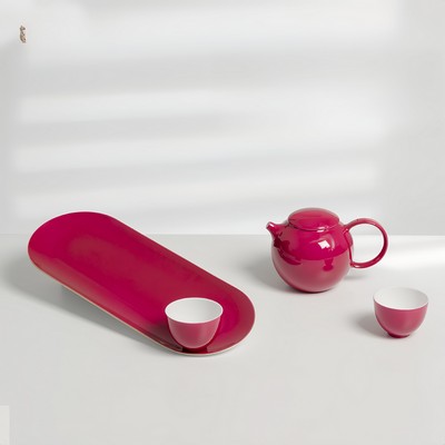 Carmine tea set 4 pieces