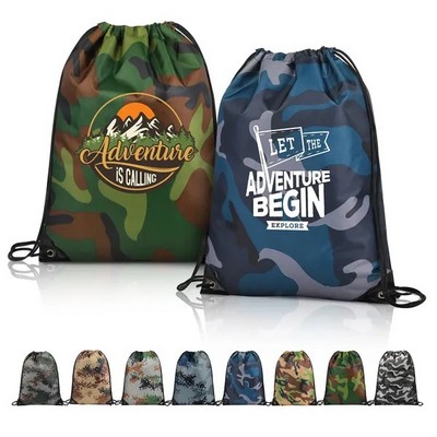 Camo Drawstring Sports Pack-14" X 18"