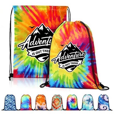 Custom Tie Dye Drawstring Backpack