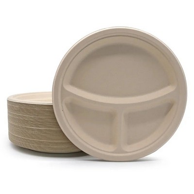 100% Biodegradable Bamboo Paper Disposable Plates