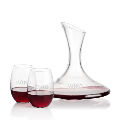 Madagascar Carafe & Carlita Stemless Wine