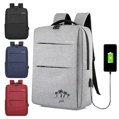 Durable 15.6 Inch Laptop Backpack with USB Charging Port