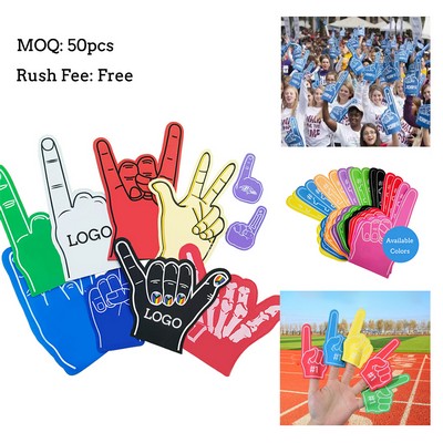 18" Custom Giant Eva Foam Finger Cheerleading Number 1 Universal Foam Hand MOQ50PCS