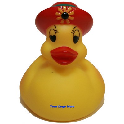 Red Bonnet Lady Rubber Duck