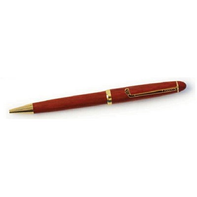 Rosewood Golf Clip Ballpoint Pen with Velvet Pouch