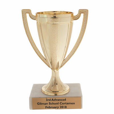 4.5" Plastic Cup Trophy on Marble Base