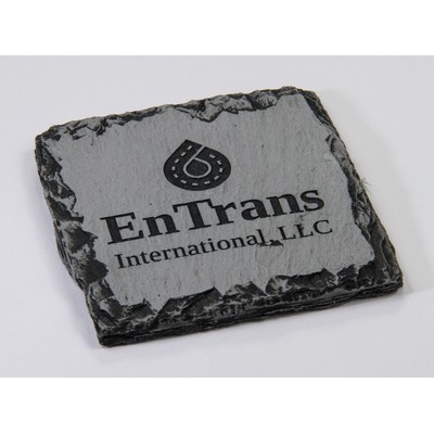 Square Slate-Texture Coaster w/Wash