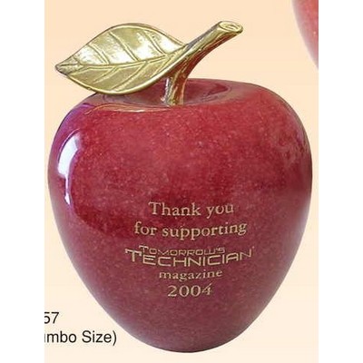 4"x5-1/2" Big Red Marble Apple Paper Weight (Screened)