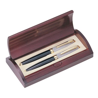 Distinct Gold Ball Pen and Roller Ball Pen Set