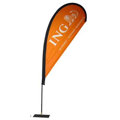 6.5' Single Sided Teardrop Banners™ Flag (Full Color Dye Sublimation)