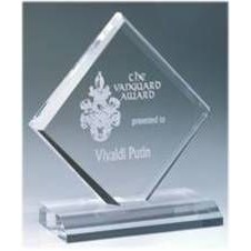 Diamond Acrylic Jewel Clear Bevel Award - 4 1/2"x4 1/2"