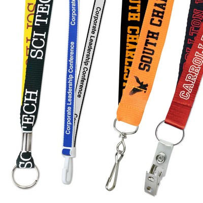 5/8" 2Tone Custom Silkscreen Lanyards with Breakaway