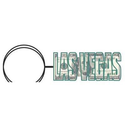 Las Vegas Block Letter Key Chain w/Clear Mirrored Back (10 Square Inch)