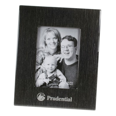 Glossy Wood Grain Picture Frame in Black Finish (5"x7")