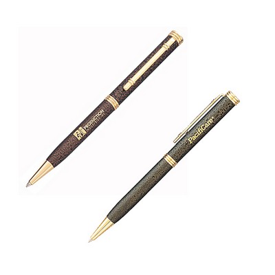 Structure Ballpoint Pen w/Granite Finish & Gold Trim