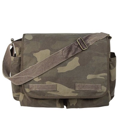 Woodland Camouflage Vintage Classic Messenger Bag