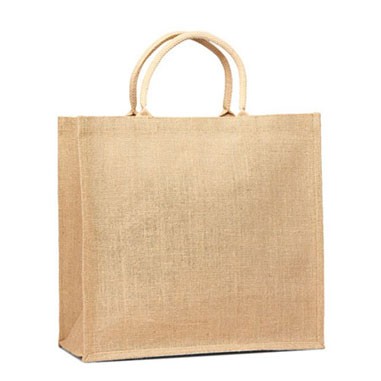 Jute Shopping Tote w/ Cotton Web Handle