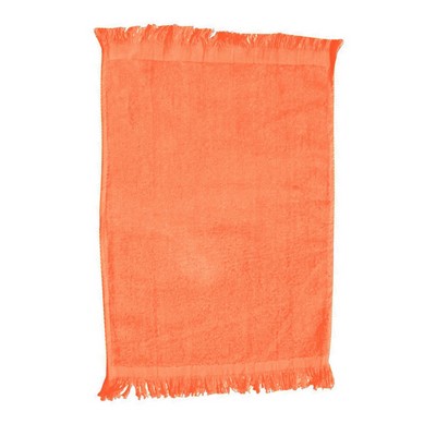 Colored Fringed Velour Fingertip Towel - Blank (11"x18")