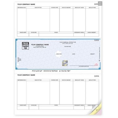 High Security Laser Accounts Payable Check w/ Stub (1 Part)