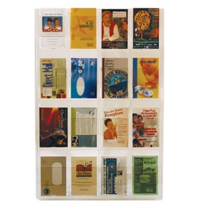 Wall Display Brochure/Digest Holder 16 Pocket