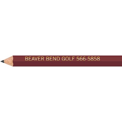 Maroon Hexagon Golf Pencils