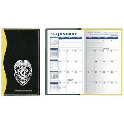 Soft Cover 2 Tone Vinyl Holland Series Weekly Planner w/ Map / 2 Color