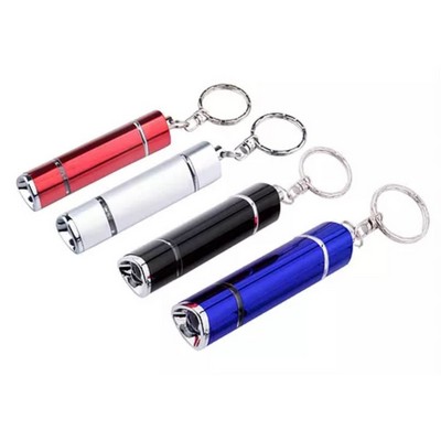 LED Mini Flash Light Key Chains - Triangular shape barrel