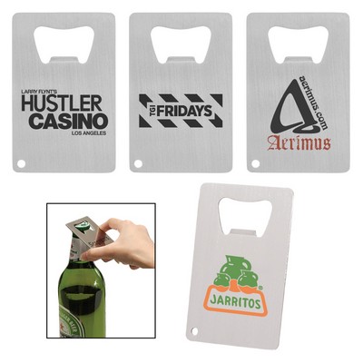 Credit Card Brushed Finish Bottle Opener