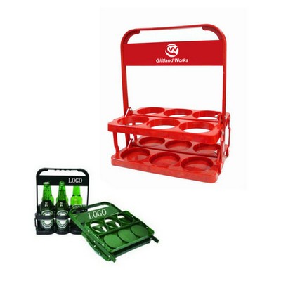 Plastic Foldable Beer Bottle Basket Holder