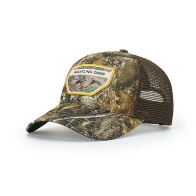 Relaxed Unstructured Garment Washed Printed Trucker Cap