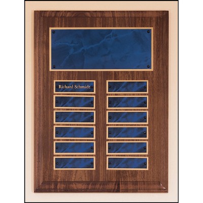 Solid Walnut Perpetual Plaque (9" x 12")