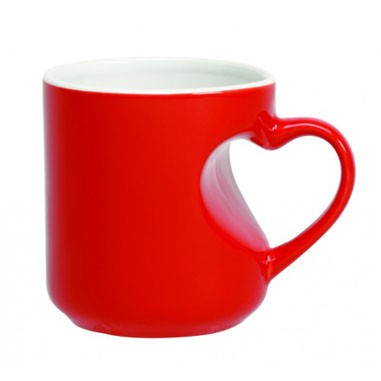 12 Oz. Lover's Mug Red/White