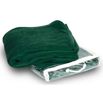 Micro Plush Coral Fleece Blanket --50X60 Forest Green (Embroidered)