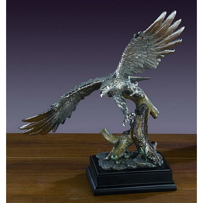 Silver Swooping Eagle, 14"W x 16.5"H