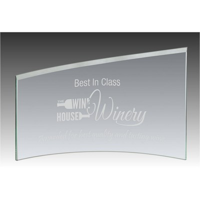 Slant Crescent Glass Award (11"x8-7/8")