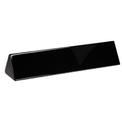 Ebony Name Desk Name Bar w/Black Brass Name Plate