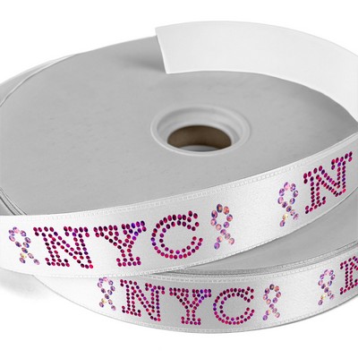 1" Badge Satin Ribbon - 100yd Roll - Sparkle