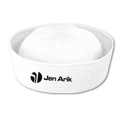 Imprinted White Sailor Hat