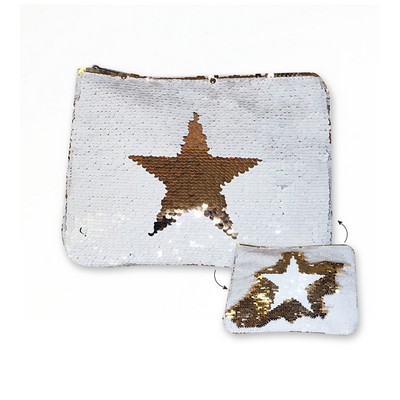 Sequin Zipper Pouch