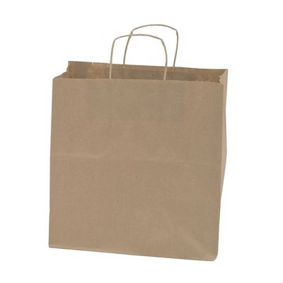 Food Service Natural Kraft Paper Super Royal Shopping Bag (14"x10"x15½")