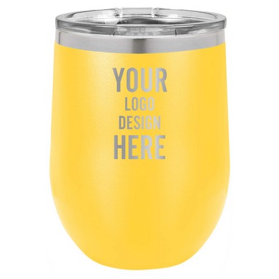 Personalized Polar Camel 12 oz Stemless Wine Cup - Powder Coated