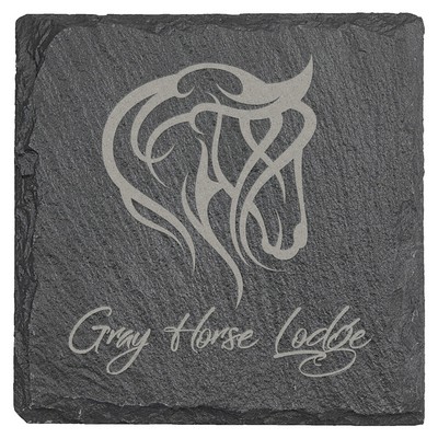 4" x 4" Square Slate Coaster