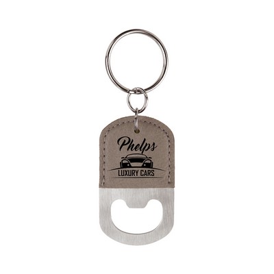 Leatherette Bottle Opener Keychain