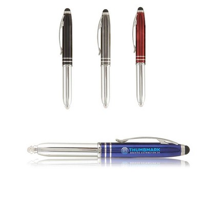 Vivano Duo w/LED Light & Stylus - Laser - Metal Pen