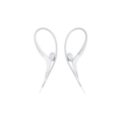 Sony Sports In-Ear White Earpbuds w/Mic & Ear Loops