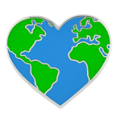 Heart Shaped Earth Pin