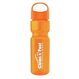 28 Oz. Champion Transparent Bottle w/Oval Crest Lid